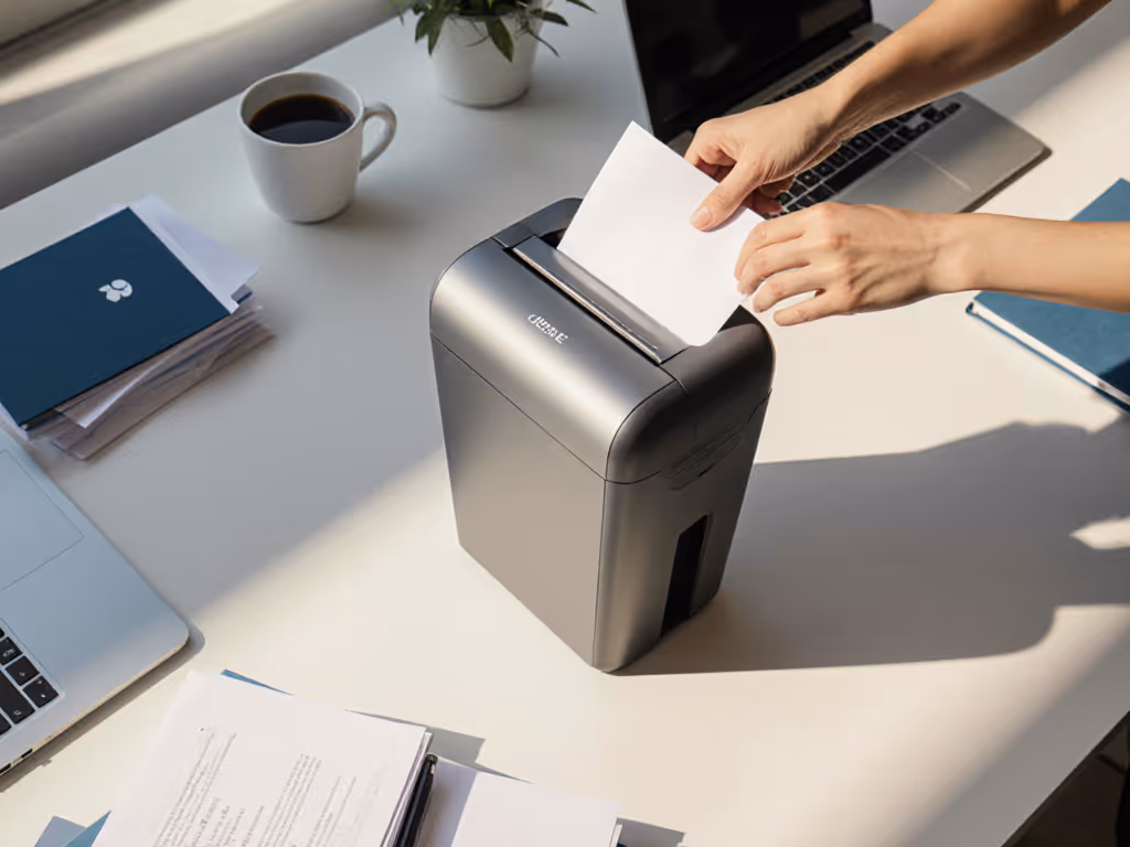 office_worker_shredding_documents_at_desk_with_organized_workspace