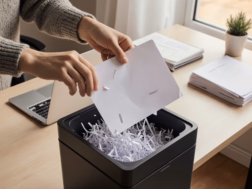 therapist_placing_shredded_documents_in_secure_bin_at_home_office