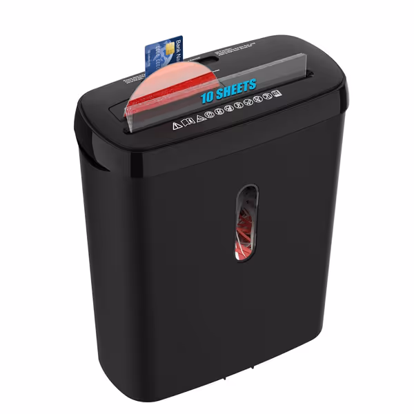 Woolsche 10-Sheet Strip Cut Home Office Shredder